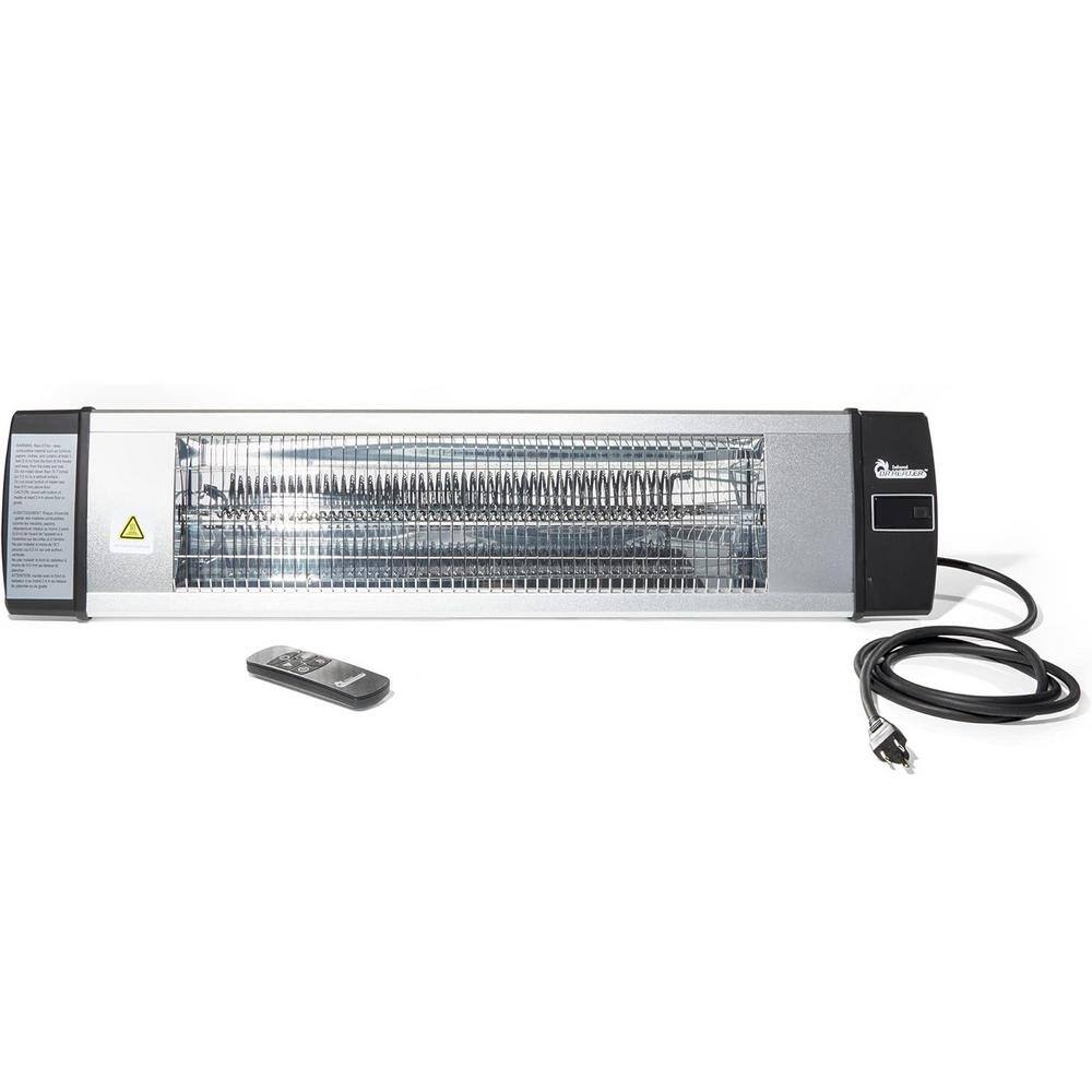 Silver 39-Inch Electric Infrared Indoor Outdoor Heater