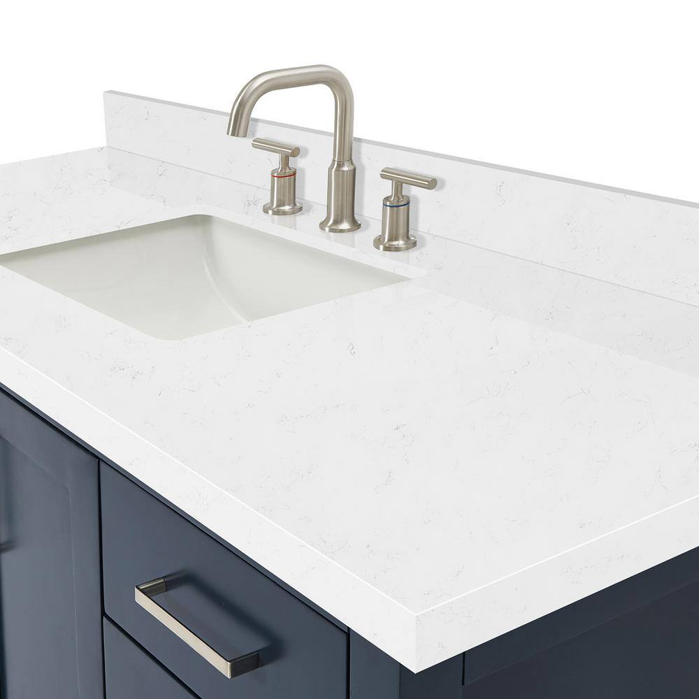 Midnight Blue 54" Freestanding Single Basin Vanity with Quartz Top
