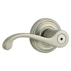 Commonwealth Satin Nickel Privacy Bed/Bath Door Handle with Microban Antimicrobial Technology and Lock