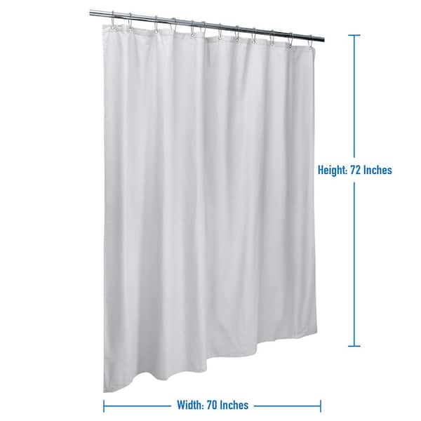 Bath Bliss 70 In X 72 White Microfiber Soft Touch Seerer Design Shower Curtain Liner 5416 The