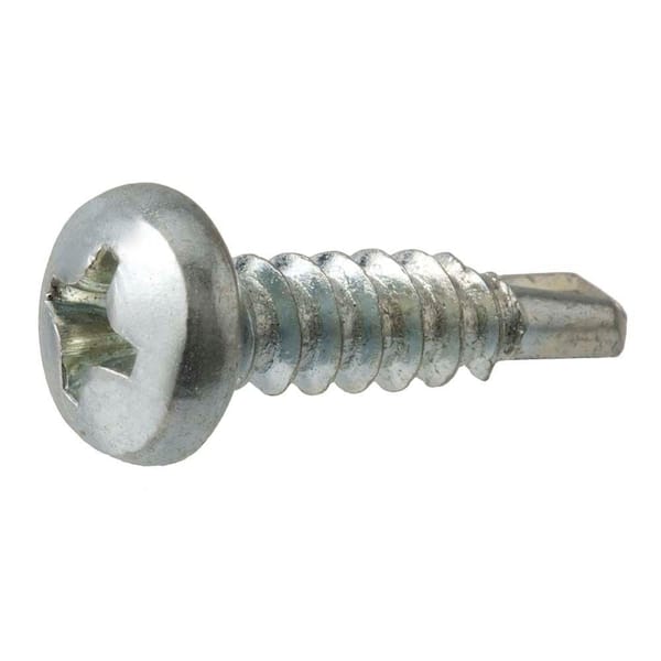 #14 x 1 in. Phillips Pan Head Zinc Plated Sheet Metal Screw (25-Pack)