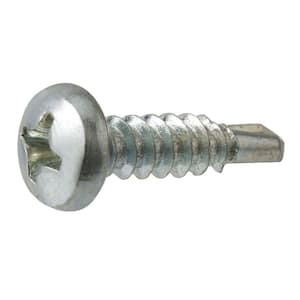 #8 x 2 in. Slotted Hex Head Zinc Plated Sheet Metal Screw (25-Pack)