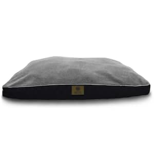 Deluxe X-Large 30x40 in. Black Fur Diamond Stitched Gusset Pet Bed