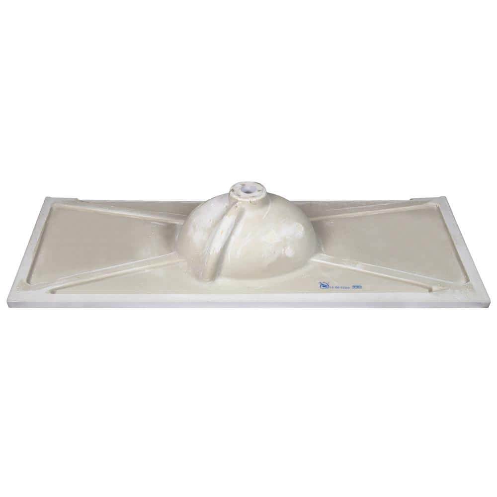 Ivory Swirl Cultured Marble Vanity Top with Integrated Sink
