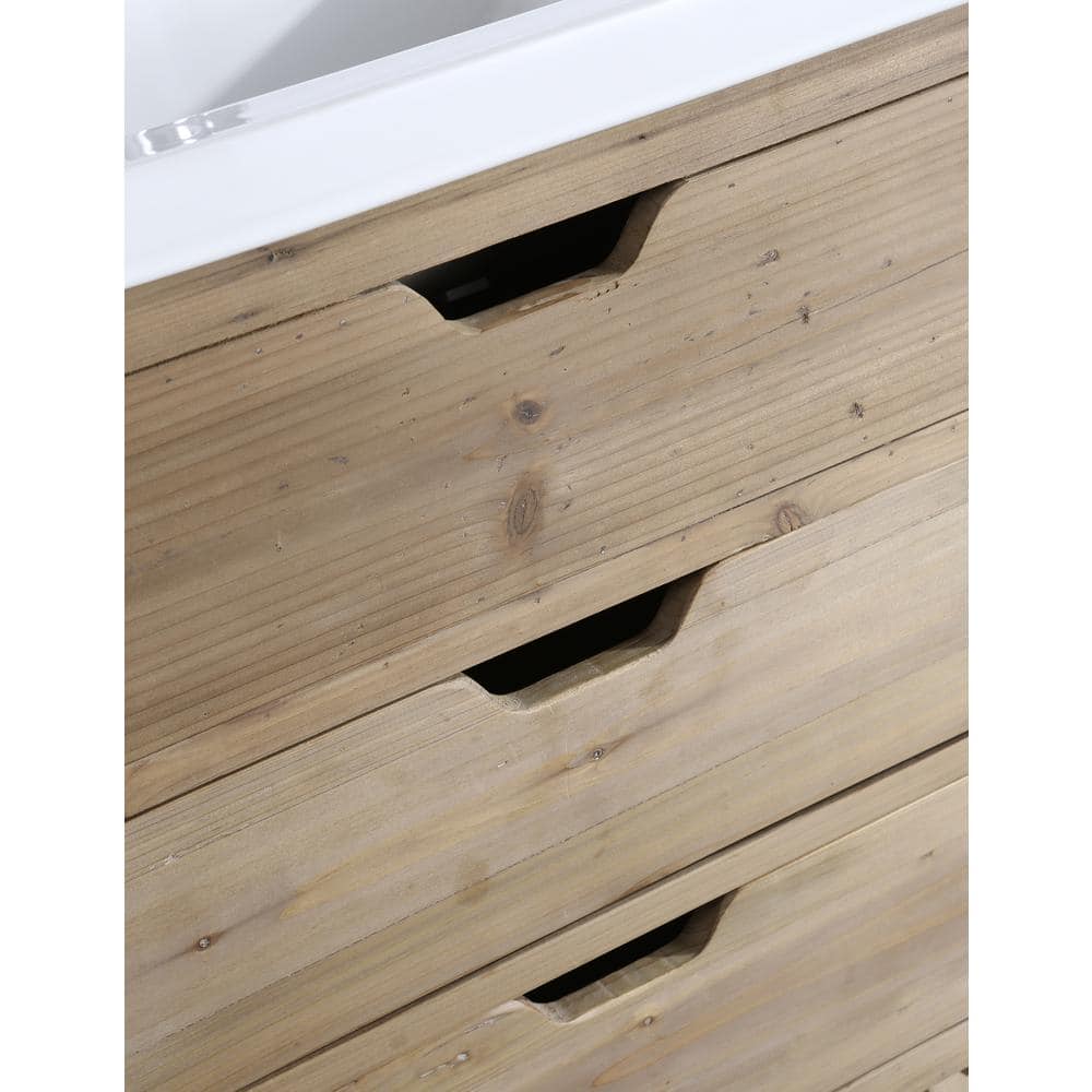Fredric 24" Natural Reclaimed Wood Single Sink Vanity