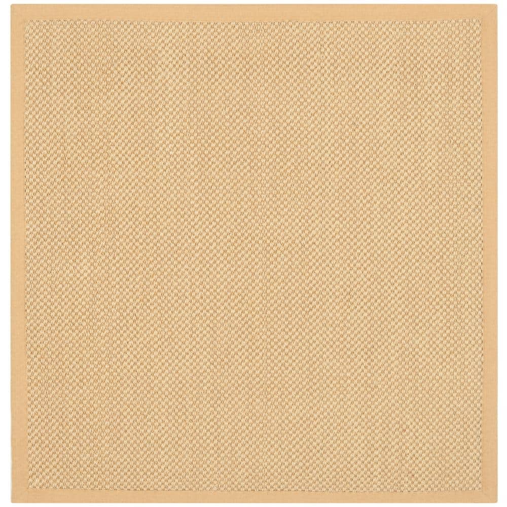 Natural Fiber Maize/Wheat 4 ft. x 4 ft. Square Border Area Rug price history on PriceWatchPro