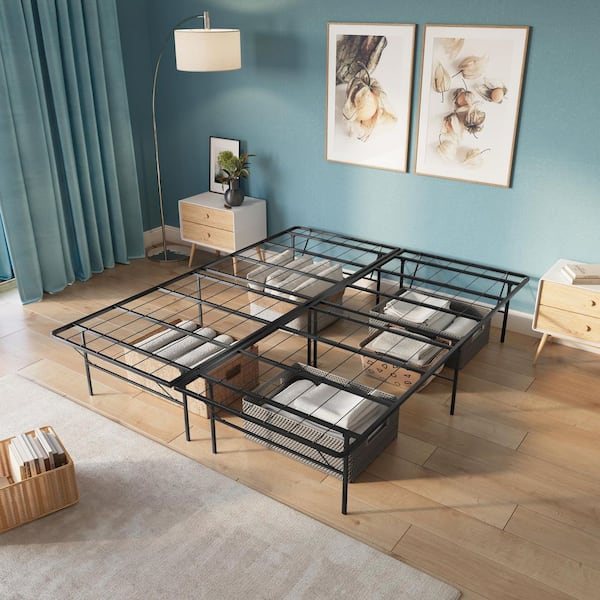 Boyd Sleep 14 in. King Size Metal Platform Bed Base Frame, Heavy-Duty Bed Base with Easy Tool-Free Assembly