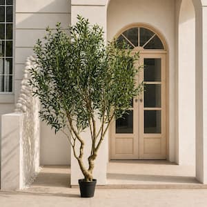 8 ft. Artificial Olive Tree-Faux Silk Plant Fake Tree for Home Office Decor Indoor\Outdoor Plant Living Room