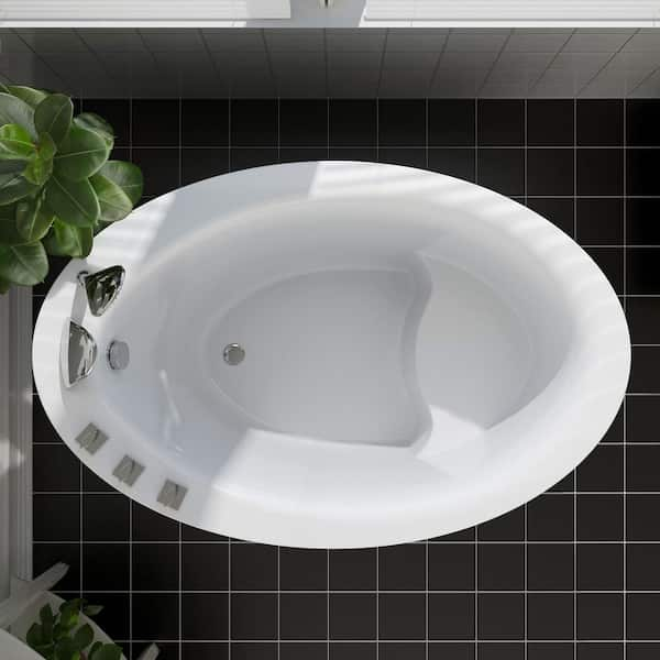 Japanese Style 59 X 31 Acrylic Flatbottom Deep Soaking Freestanding Air Bath  Bathtub With 48 Air Jets - Tub Filler - Bed Bath & Beyond - 33306517