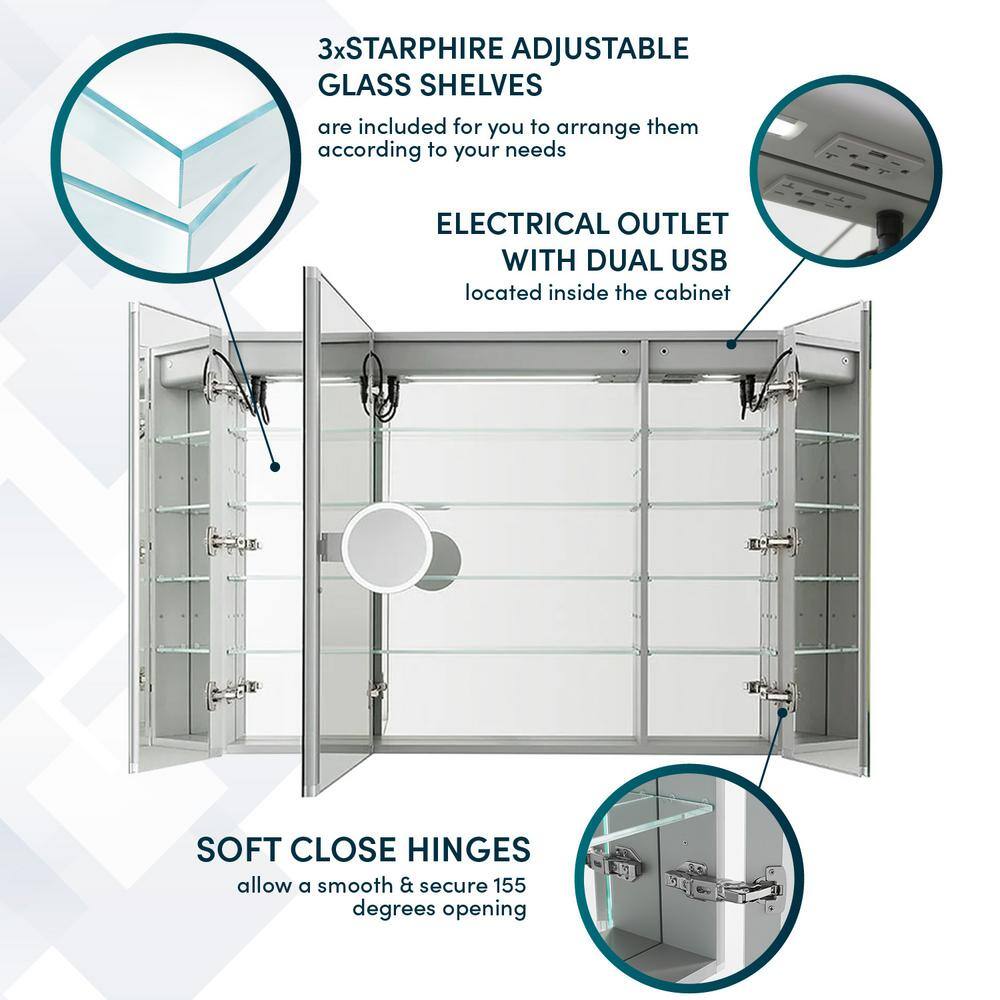 Signature Royale 48" x 30" LED Aluminum Medicine Cabinet