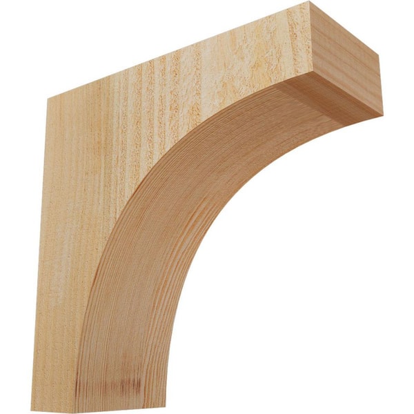Ekena Millwork 4 in. x 10 in. x 10 in. Douglas Fir Huntington Rough Sawn Corbel