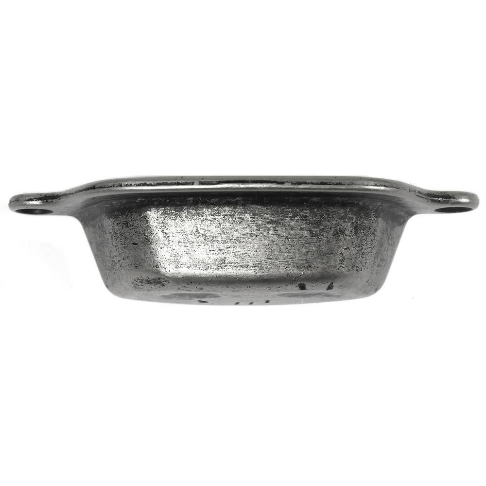 Distressed Pewter 5" Zinc Cup Pull with Mounting Hardware