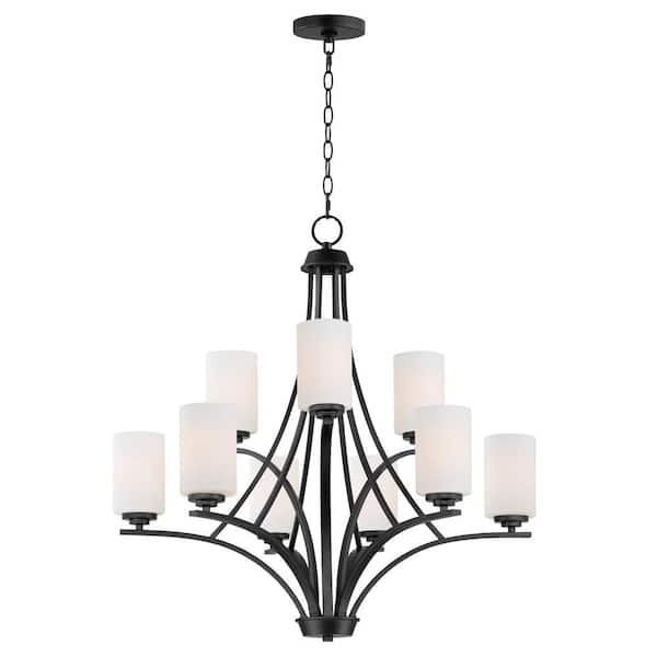 Deven 9-Light Black Chandelier