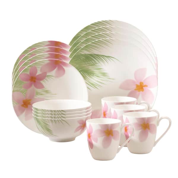 Auratic Paradise Meadow 16-Piece Premium Porcelain Tableware Set