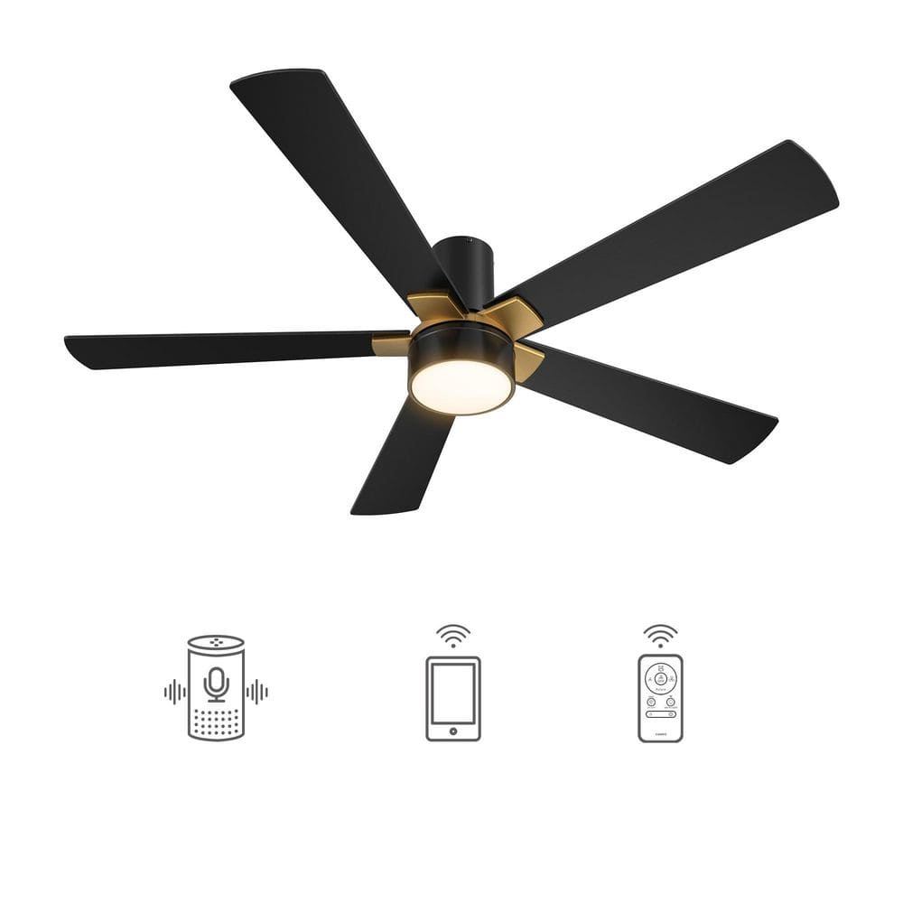 CARRO Granby 52 in. Integrated LED Indoor/Outdoor White Smart Ceiling Fan  with Light and Remote, Works with Alexa/Google Home HS525E2-L11-W1-1G - The  Home Depot