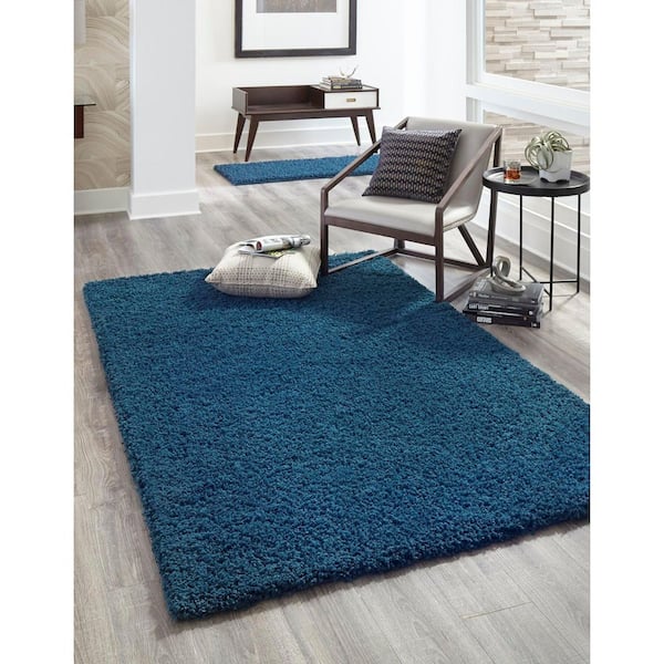 Unique Loom 7' 10 X 7' 10 Eco Plaid Indoor Outdoor Washable Navy Blue Area  Rug : Target