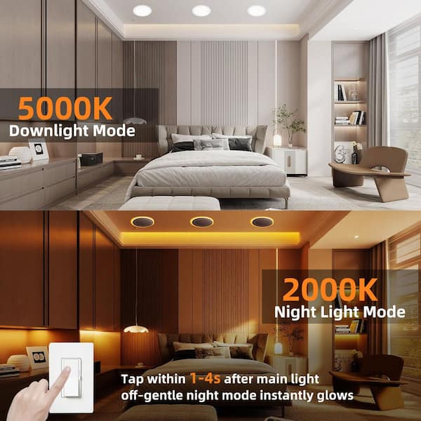 WYZM 5/6 in. LED Recessed Ceiling Light 5CCT Dimmable Indoor