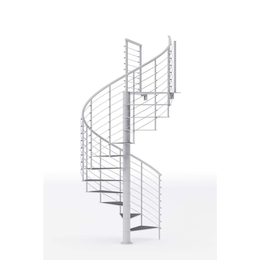 Hayden White Interior 60in Diameter, Fits Height 93.5in - 104.5in, 1 42in Tall Platform Rail Spiral Staircase Kit price history on PriceWatchPro