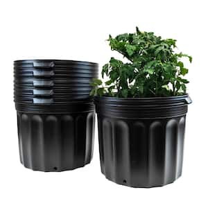 7 Gal. 11.74 in. x 11.5 in. Plastic Nursery Gardening Trade Pots (5-Pack)