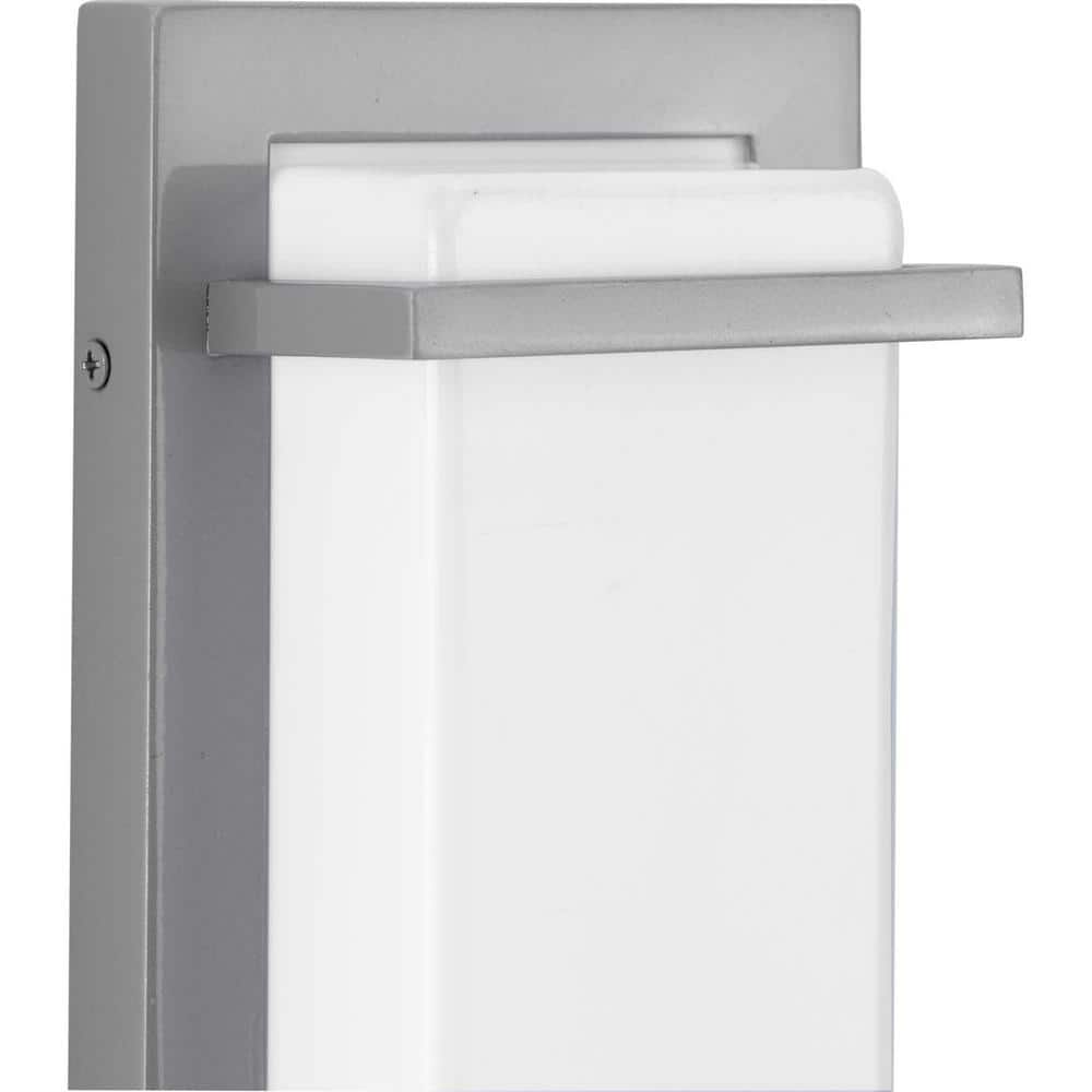 Z-1080 Metallic Gray LED Outdoor Wall Sconce with Acrylic Shade