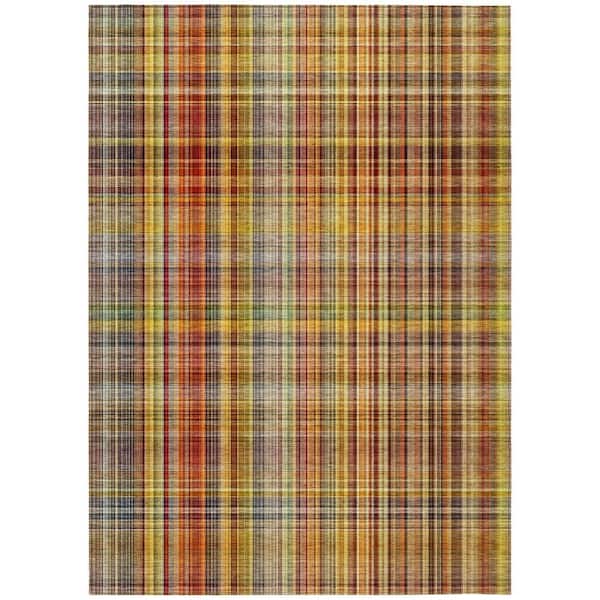 Chantille ACN541 Paprika 9 ft. x 12 ft. Machine Washable Indoor/Outdoor Geometric Area Rug