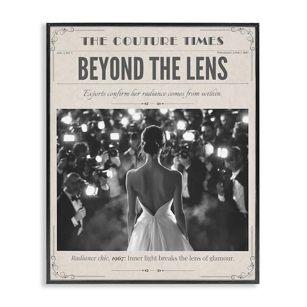 The Couture Times Magazine by A Barefoot Stylist Black Framed Giclee Culture Art Print 14 in. x 11 in.