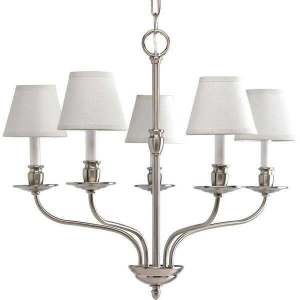 Progress Lighting Richmond Hill Collection 5-Light Brushed Nickel Chandelier-DISCONTINUED
