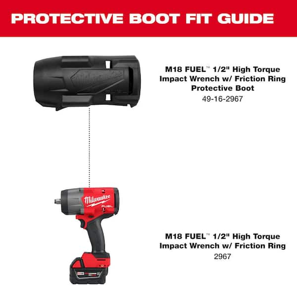 M18 FUEL 1/2 in. High Torque Impact Wrench Protective Boot (Boot-Only)