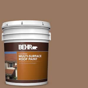5 gal. #MS-18 Clay Brown Flat Multi-Surface Exterior Roof Paint