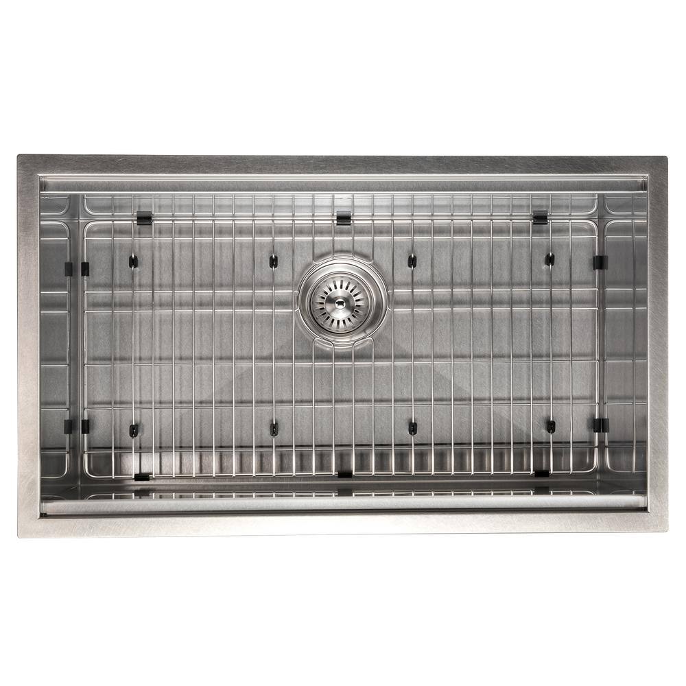 ZLINE 30" DuraSnow Stainless Steel Undermount Single Bowl Sink with Accessories