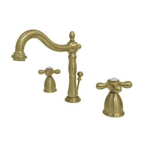 Heritage 8 in. Widespread 2-Handle Bathroom Faucet in Brushed Brass