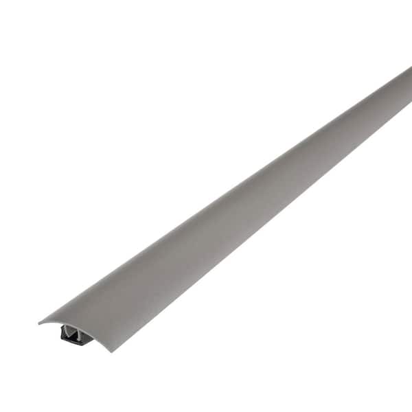 1 3/4 in. x 36 in. Warm Gray Aluminum CINCH T-Molding Transition Strip w/ Snaptrack
