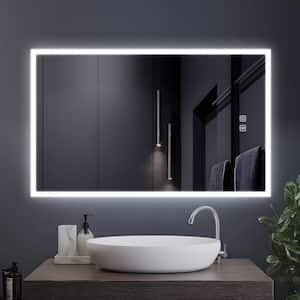 35 in. W x 59 in. H Modern Rectangular Frameless Anti-Fog Full Length LED Light Bathroom Vanity Mirror
