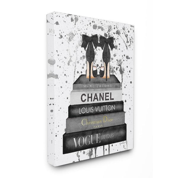 Stupell Industries Trendy Fashion Books Glam Dog Square Decorative