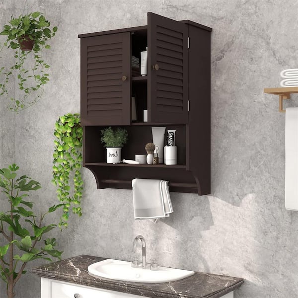 Style Selections Driftwood 24-in x 62-in x 9-in Driftwood 3-Shelf Over-the- Toilet Storage in the Over-the-Toilet Storage department at