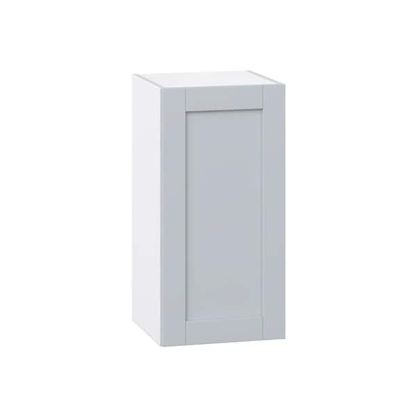 Milton 15 in. W x 14 in. D x 30 in. H Assembled Shaker Wall Kitchen Cabinet in Light Gray