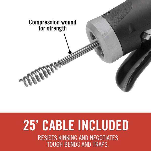 RIDGID - K-45AF-5 Drain Cleaning Autofeed Snake Auger Machine with C-1 5/16 in. x 25 ft. Inner Core Cable