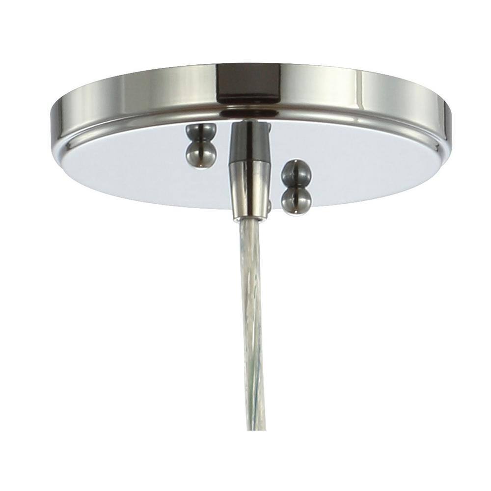 Cleo 5.5" Chrome Glass LED Adjustable Pendant Light