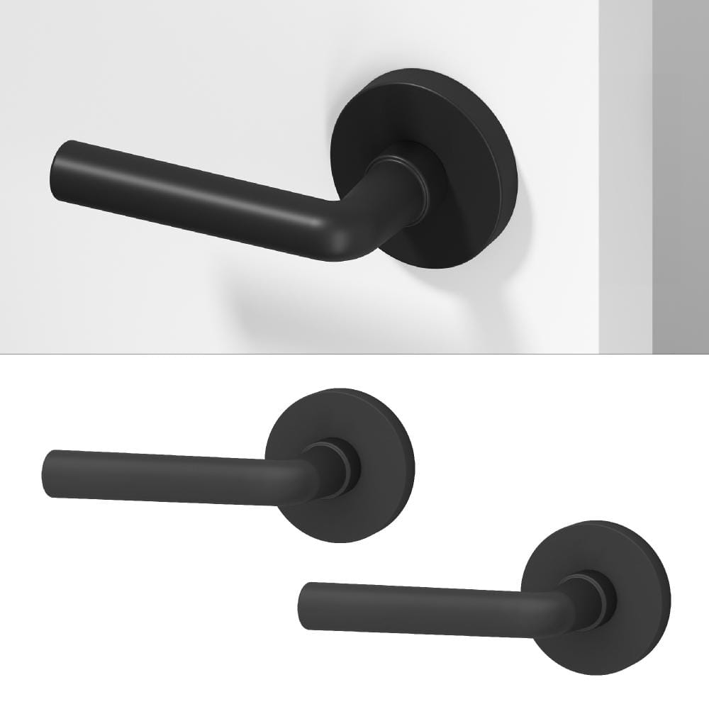 Arc Metal Matte Black Dummy Door Handle with Round Rosette 2-Pack price history on PriceWatchPro