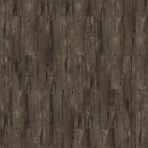 Wallercity Dark Brown Wood Peel and Stick Floor Tiles 6x36 Vinyl