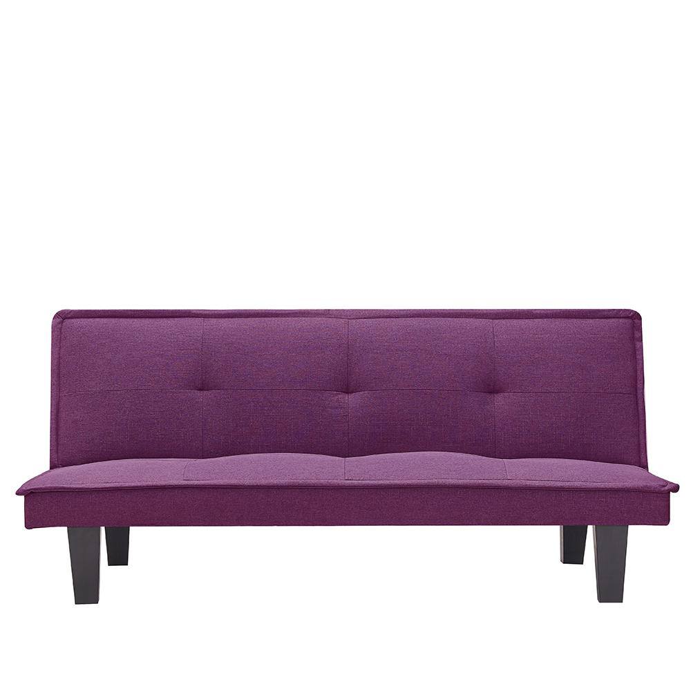 Violet Sea Green Loveseat Ambesonne Purple Futon Couch Stream Flow Inspired Abstract Geometric Graphic Shadowy Horizontal Waves Curls Daybed with Metal Frame Upholstered Sofa for Living Dorm 