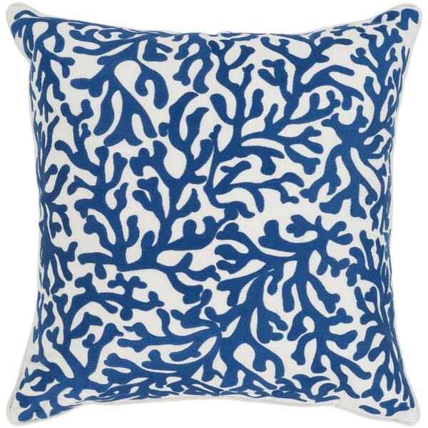 Artistic Weavers Ellanher Navy Graphic Polyester 18 in. x 18 in. Throw Pillow