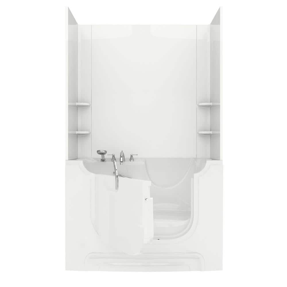 Rampart Wheelchair Accessible 5 ft. Walk-in Air Bathtub with Easy Up Adhesive Wall Surround in White price history on PriceWatchPro