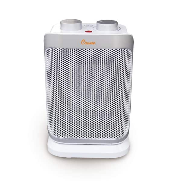 Crane 10 in. 750/1500-Watt 3 Settings Electric Portable Compact Oscillating Ceramic Space Heater