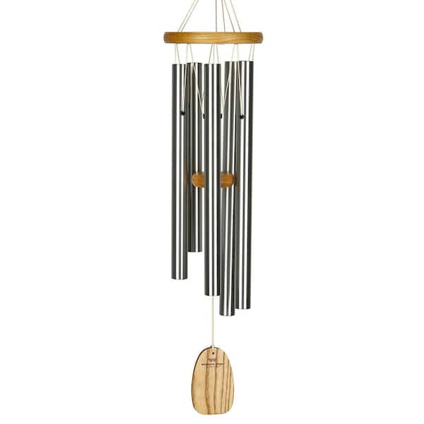 WOODSTOCK CHIMES Signature Collection, Chimes of Bali, 25 in. Silver Wind Chime BWS