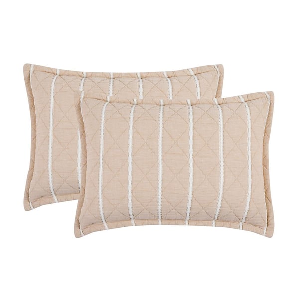 Elmira Dusty Rose Cotton King Quilted Sham