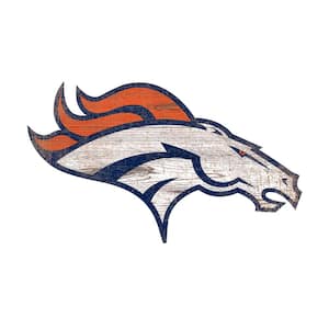 NFL Indoor Denver Broncos Distressed Logo Cutout Wood Sign