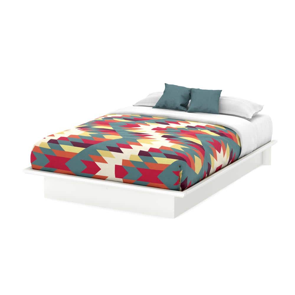 South Shore Step One Full 54in. Platform Bed-White -  3050234