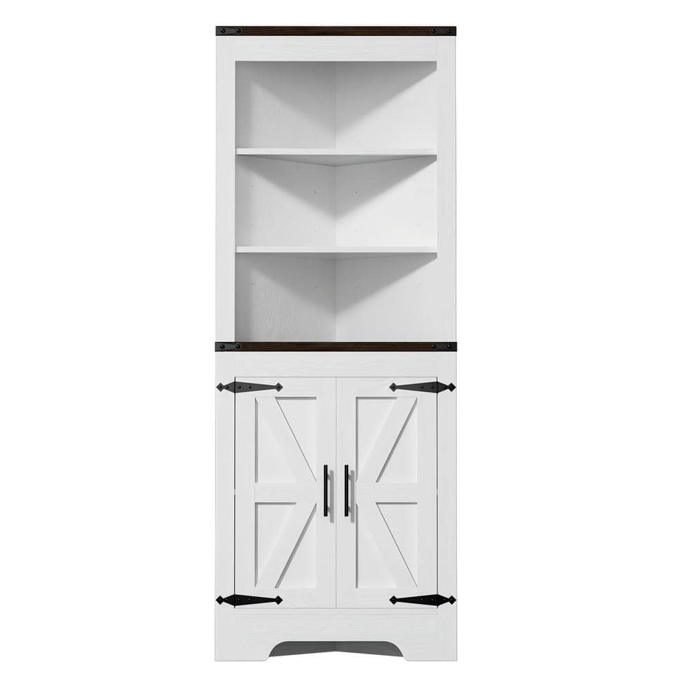 12.29 in. W x 23.74 in. D x 63.38 in. H White Linen Cabinet with Adjustable Shelf price history on PriceWatchPro