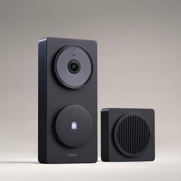 Aqara Smart Doorbell Camera G410 Select-Black, 2K, Home Kit Secure